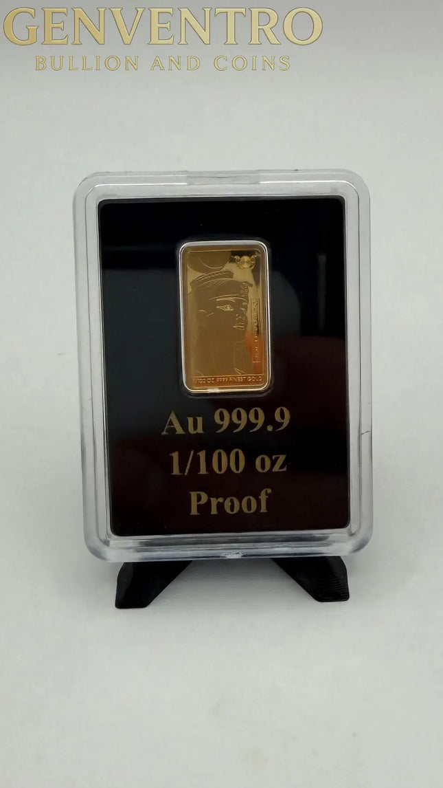 2025 Solomon Islands Ancient Egypt Cleopatra 1/100 oz Gold Bar Genventro Bullion and Coins