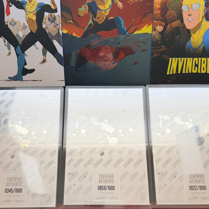 Invincible Seasons 1, 2, 3 Collectible 1 oz Silver Foils - Complete Three Set By Agoro