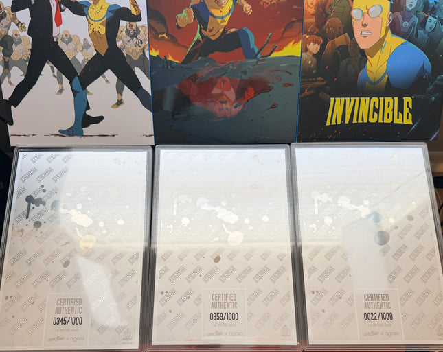 Invincible Seasons 1, 2, 3 Collectible 1 oz Silver Foils - Complete Three Set By Agoro