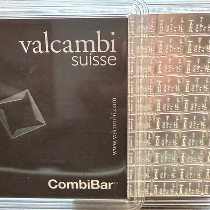 Valcambi CombiBar 100 Gram Breakable 100 x 1 gram bars .999 Fine Silver