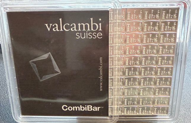 Valcambi CombiBar 100 Gram Breakable 100 x 1 gram bars .999 Fine Silver