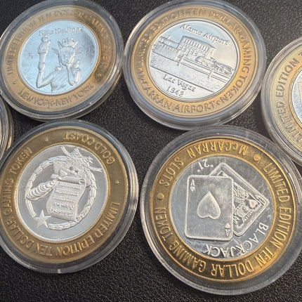 Las Vegas .6 oz .999 Fine Silver Gaming Token in Capsule
