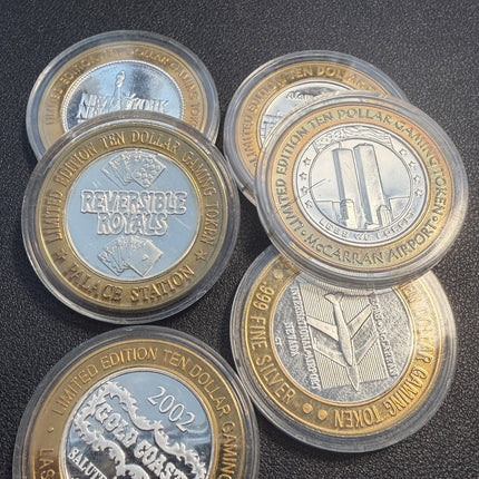 Las Vegas .6 oz .999 Fine Silver Gaming Token in Capsule