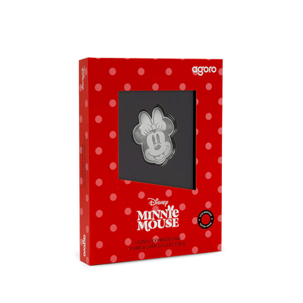 mickey and friends iconic expressions minnie mouse 1/2 oz silver collectible coin
