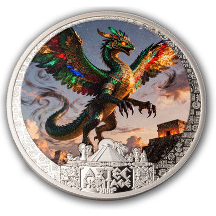 2026 liberia aztec heritage quetzalcoatl 1/2 oz silver coin (05/29) active offers, collectible coins, historical people &amp; events
