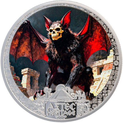 2026 liberia aztec heritage camazotz 1/2 oz silver coin (05/29) active offers, collectible coins, historical people &amp; events