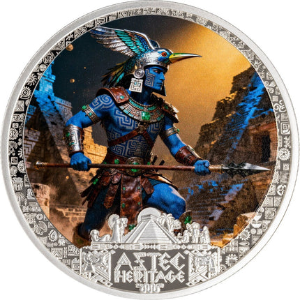 2026 liberia aztec heritage huitzilopochtli 1/2 oz silver coin (05/29) active offers, collectible coins, historical people &amp; events