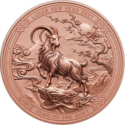 2027 liberia year of the goat 5 oz copper coin (05/29) active offers, copper bullion, lunar calendar