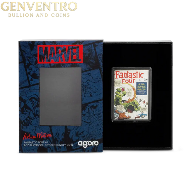 COMIX - Marvel Fantastic Four #1 - 1 oz .999 Silver - Agoro New in Box Genventro Bullion and Coins