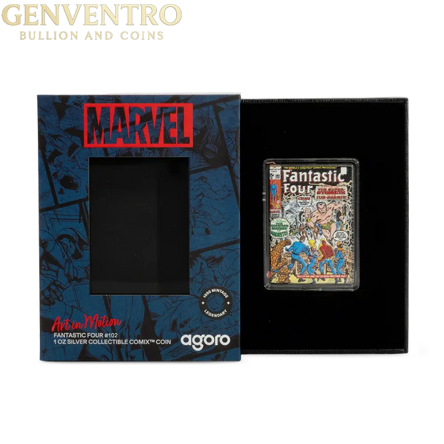 Agoro COMIX Marvel Fantastic Four #102 - 1 oz Silver Collectible Coin/Bar - New Genventro Bullion and Coins