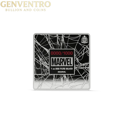 Marvel – Spider-Man Finds Strength 1 oz Silver Collectible Coin - Agoro - New in Box Genventro Bullion and Coins