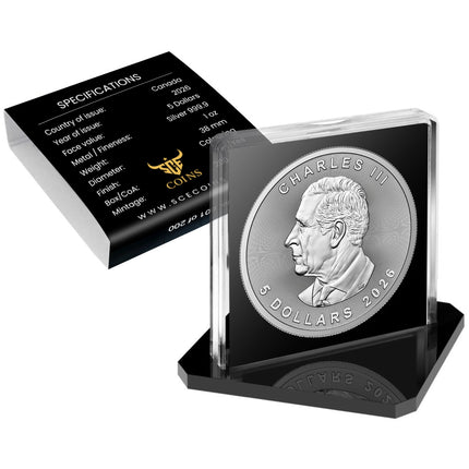 2026 Canada Maple Leaf Naughty Arrest Edition 1 oz Silver Coin Mintage: 200