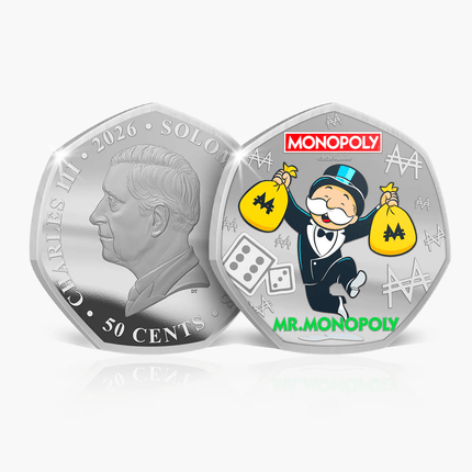 2026 Solomon Islands Monopoly Legends of the Board 6 x 9g Coin Set