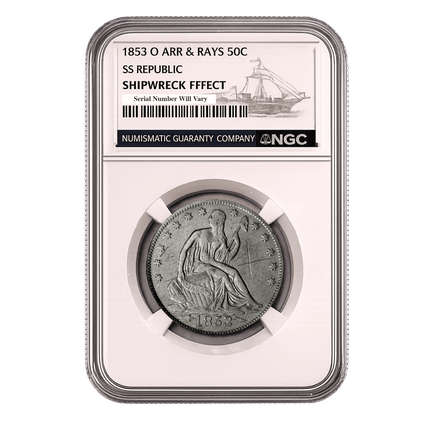 pnag1ozubsws 1853 o arr rays ss republic shipwreck ngc obv