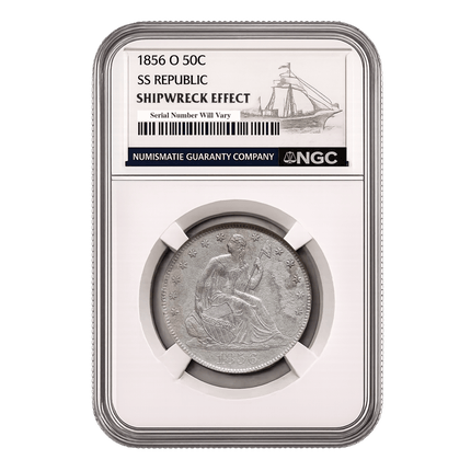 pnag1ozubsws 1856 o seated half dollar ss republic shipwreck ngc obv 1