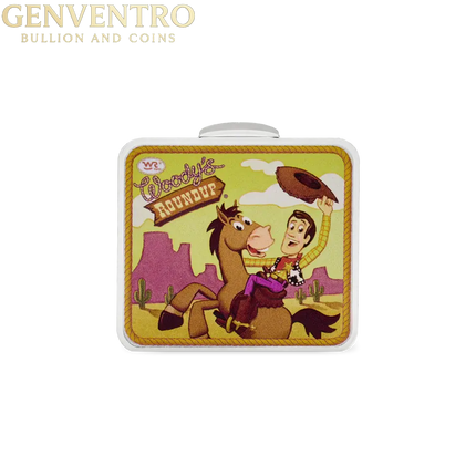 Disney Pixar Woody's Roundup - Bullseye 1 oz .999 Silver - Agoro New in Box Genventro Bullion and Coins