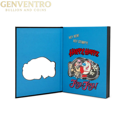 Ren & Stimpy - Butt Bump 1oz Silver Collectible Coin Genventro Bullion and Coins