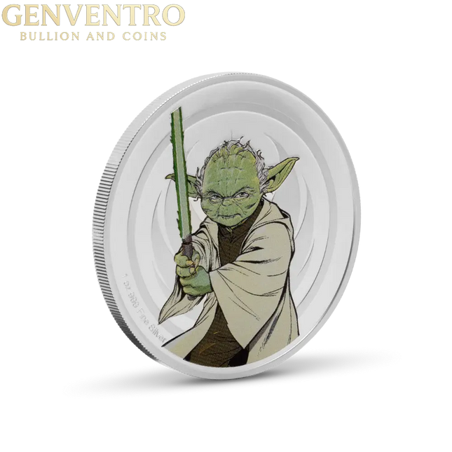 Star Wars Yoda VS Emperor Palpatine 1 oz Silver Collectible Agoro - New Genventro Bullion and Coins