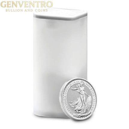 1/4 oz Royal Mint .999 Fine Silver Britannia - 20 Tubes Genventro Bullion and Coins