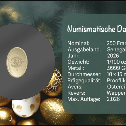sngau1 100ozgee 1275965 250francs senegal ostern 2026 coincard rv 2