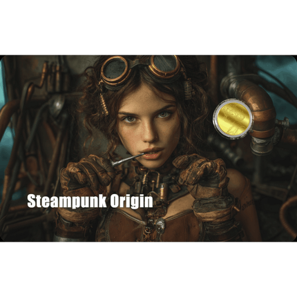 2026 liberia steampunk origin 1/1000 oz pure gold bu coin in card