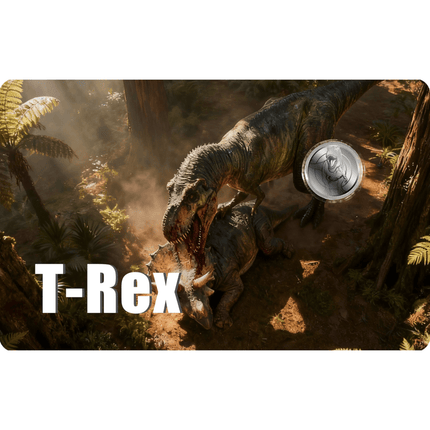 2026 liberia t rex 1/1000 oz platinum coin in card