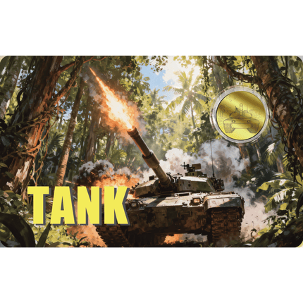 2026 liberia tank 1/1000 oz pure gold coin in card