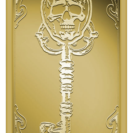 2026 Liberia Skeleton Key 1/200 oz Gold Coin (04/01) - Options: Original Mint Packaging