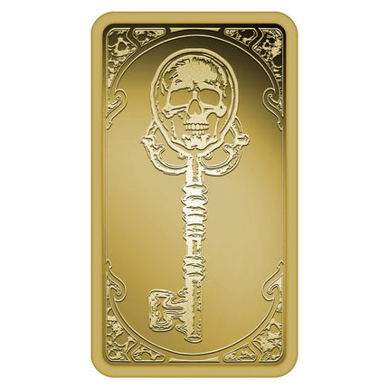 2026 liberia skeleton key 1/200 oz fine gold proof coin w/capsule &amp; coa