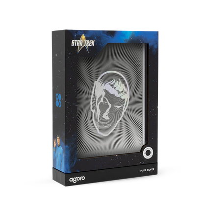 paramount star trek spock 5 g silver collectible foil