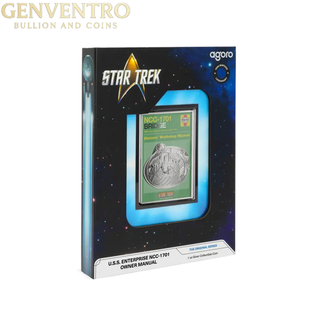 Star Trek - U.S.S. Enterprise NCC-1701 Bridge Owner Manual 1 oz Silver - Agoro New Genventro Bullion and Coins