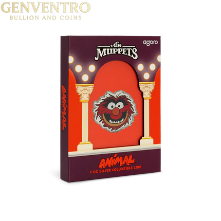 Disney The Muppets - Animal 1 oz .999 Silver Coin - Agoro New in Box Genventro Bullion and Coins