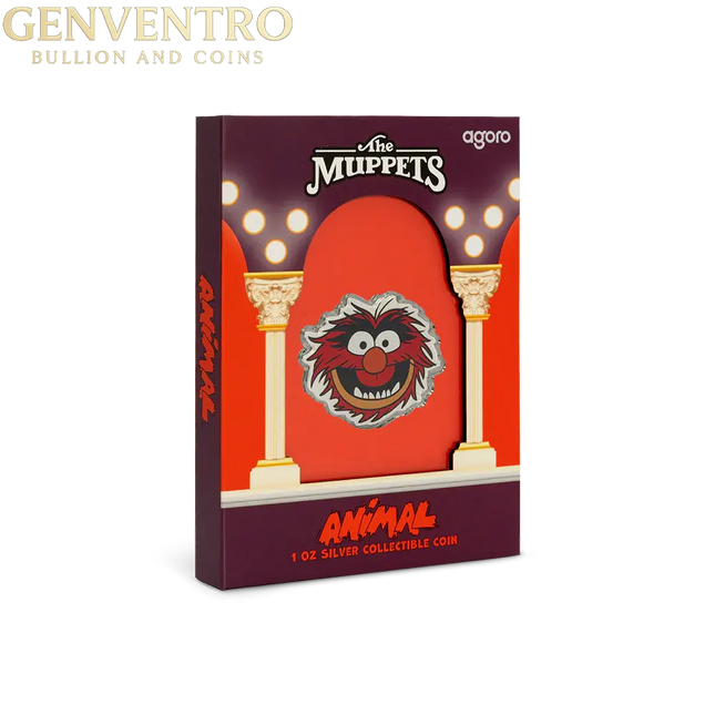 Disney The Muppets - Animal 1 oz .999 Silver Coin - Agoro New in Box Genventro Bullion and Coins