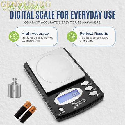 GTE 100AX Professional Digital Jewelry Scale – 6 Modes: g, oz, gn, ct, ozt, dwt - 100g × 0.01g Accuracy GOLD TESTING EQUIPMENT