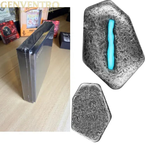 Germania Mint Isaz 1 oz Cast Rune Silver Bar Brand New Sealed in Box w/ COA Genventro