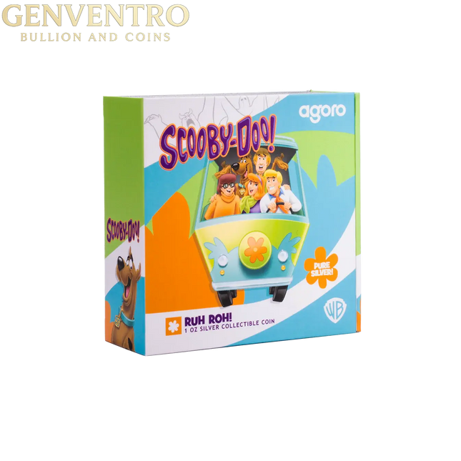 Scooby-Doo! – Ruh Roh! 1 oz .999 Silver Collectible Coin - Agoro New Genventro Bullion and Coins