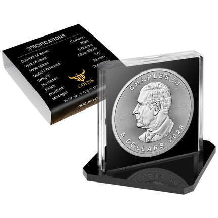 2026 Canada Maple Leaf Whatcha Looking? Edition 1 oz Silver Coin Mintage: 200