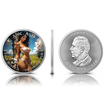2026 Canada Maple Leaf Welcome Spring Edition 1 oz Silver Coin Mintage: 200