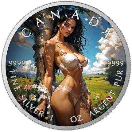 2026 Canada Maple Leaf Welcome Spring Edition 1 oz Silver Coin Mintage: 200