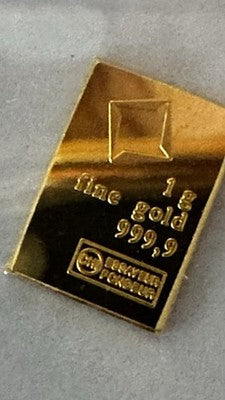 1 gram Gold Bar - PAMP Suisse .9999 Fine Gold Fortuna Bar