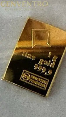 1 gram Gold Fortuna Bar PAMP Suisse .9999 Fine Gold Genventro