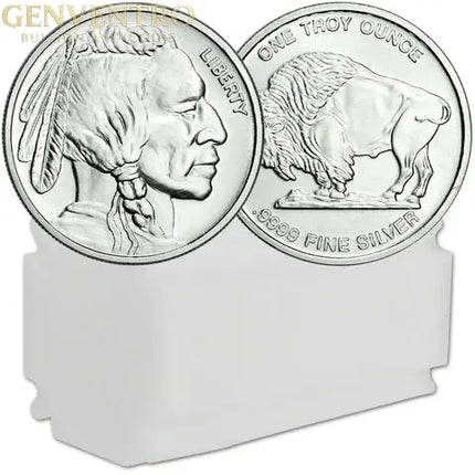 1/10 oz Buffalo Silver Round – .999 Fine Silver – BU Fractional Bullion – Investment Collectible Genventro Bullion and Coins