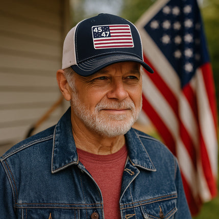 45th & 47th President Flag Hat