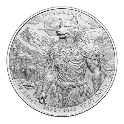 2026 sioux nation skinwalker 1 oz silver coin (05/27) active offers, collectible coins, animal theme, myths &amp; legends