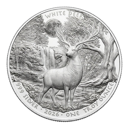 2026 sioux nation white deer 1 oz silver coin (05/27) active offers, collectible coins, animal theme