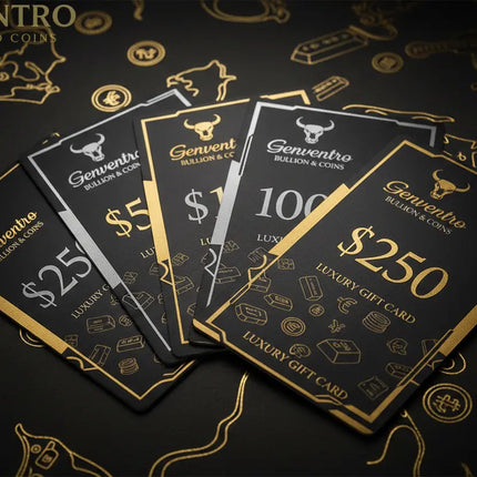 Genventro Bullion and Coins Gift Cards in Different Amounts