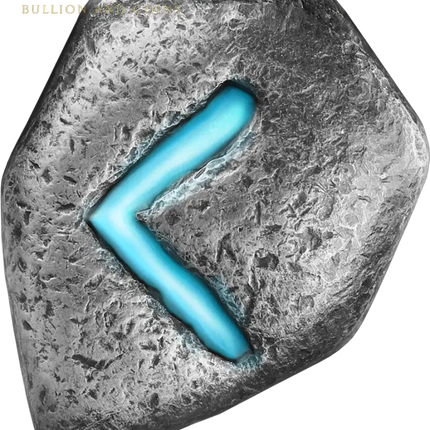 Germania Mint Kenaz 1oz Ag999.9 Cast Rune Silver Brand New Sealed Mint Box w/ COA Genventro