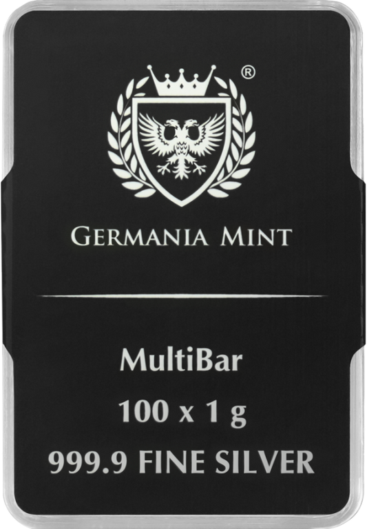 Germania Mint Ag 9999 Silver MultiBar 100 X 1 G Lot