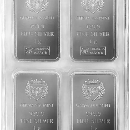 Germania Mint Silver MultiBar 100 X 1 G Silver Bars Brand New Sealed Genventro