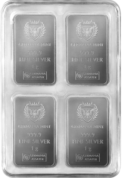 Germania Mint Ag 9999 Silver MultiBar 100 X 1 G Lot